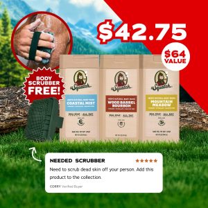 3-Pack Body Wash + FREE Body Scrubber