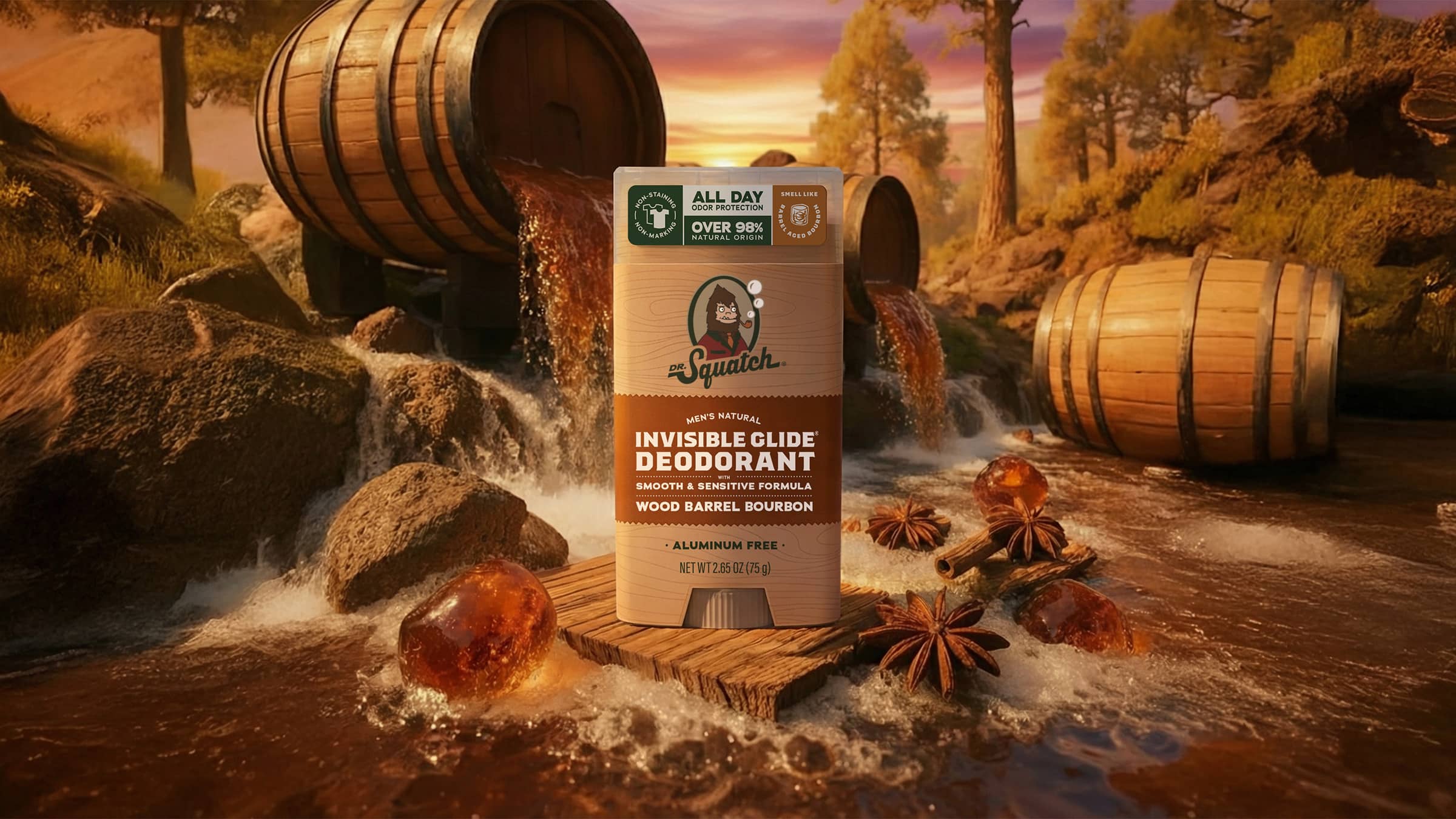 Wood Barrel Bourbon Invisible Glide Deodorant - Image 2